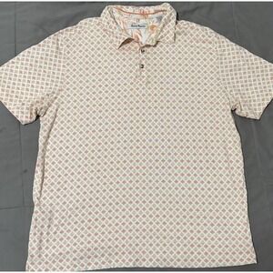 Tommy Bahama Desert Diamond Stretch-Cotton Polo Shirt Men's XL Orange Peel